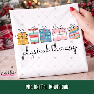 PT Physical Therapy png Christmas Gifts Design for Physical Therapist PTA DPT Holiday Shirt Sublimination