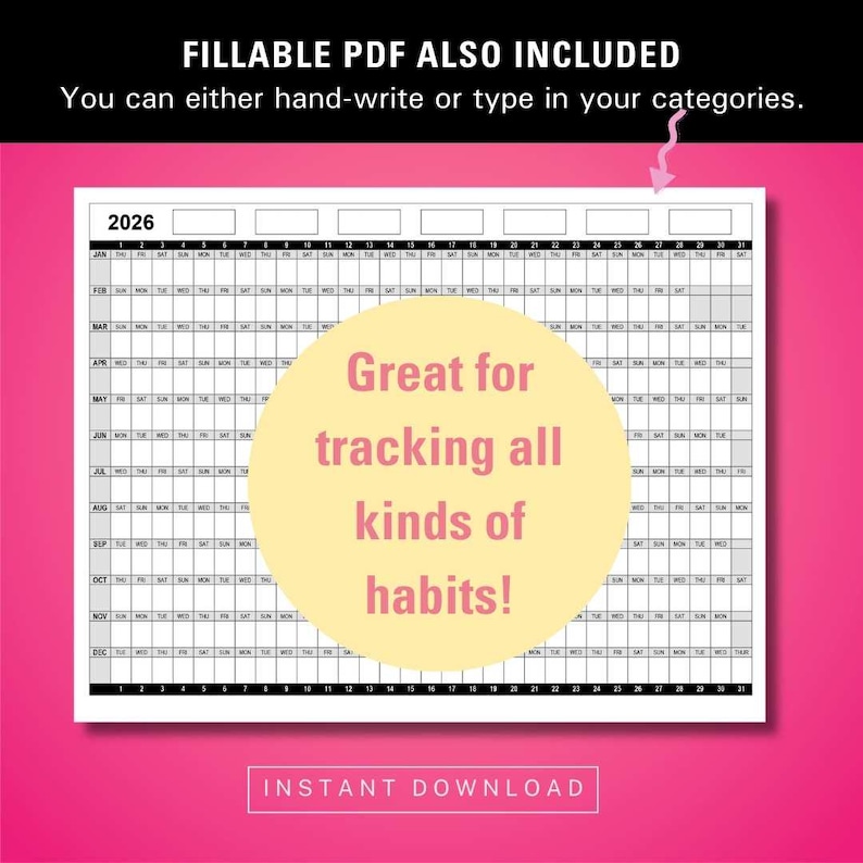 2026 Workout Tracker Daily Yearly Calendar, Coloring Exercise Log, Habit Tracker, Color-in Yearly Fitness Calendar, Work Out Fitness Planner image 5