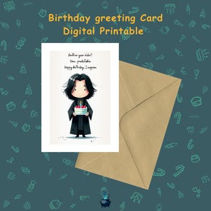 Magische verjaardagswenskaart - Digitale download, Verjaardagskaart, Digitale afdrukbare kaart, Proficiat met je verjaardag