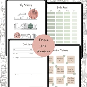 Reading Journal, Book Reading Tracker, Reading Planner image 1