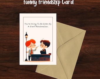 Funny Wizard Friendship Card, Magical Humor (Digital Postcard)