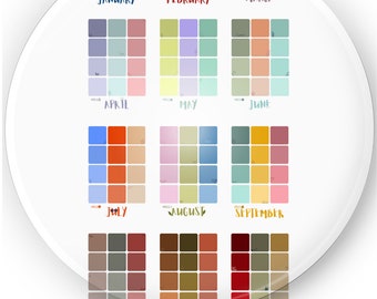 Digital Planner Colour Swatches, Procreate Color Palette, HEX Codes, spring colours, summer colours, autumn colours, winter colours, Color