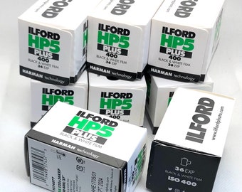 8x rolls ilford hp5 400 36exp 35mm black and white monochrome Print Film - Boxed new