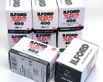 8x rolls ilford XP2 400 36exp 35mm black and white monochrome Print Film - Boxed new