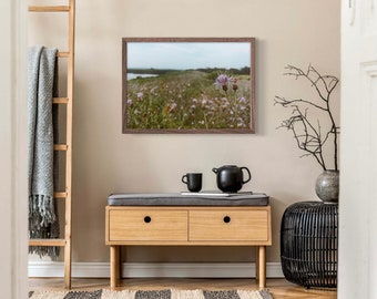 Thistle Lake Wall Art Decor, Plant Flower Photography, Nature Print Photo, Instant Download