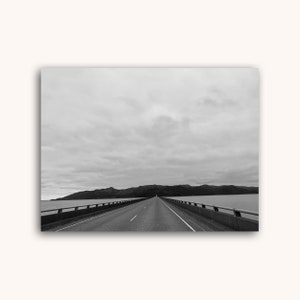 Open Road Wall Art, Road Photography, Black and White Road Photo Print, Digital Download, Wall Art, Photography