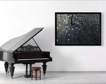Rain Photography Print, Abstract Window Drops, Wall Art (Digital Download)