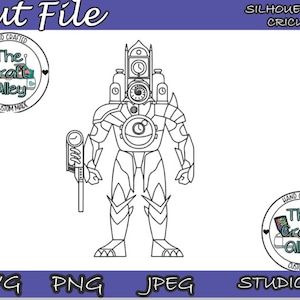 Clockman SVG, Skibidi Toilet SVG, Cricut, silhouet digitale bestanden