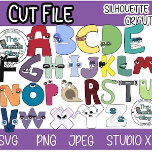 Alphabet Lore all upper case letters for Cricut or Silhouette Cutters, Alphabet Lore Svg, Png, files for vinyl or sublimation