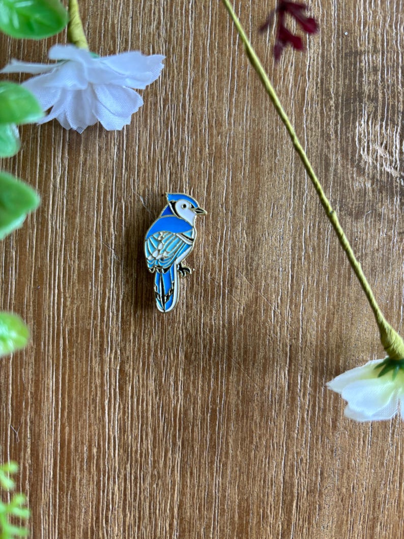 The Bird Collection * Needle Minders * Cross-stitch * Embroidery * Needlework Accessories * Crafter Gift * Notion * Magnet * Needle Nanny Blue Jay