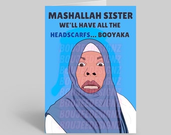 ¡Ahh raíces Dahlin! - Chelsea Lee Art de TikTok inspiró la tarjeta de felicitación, la tarjeta de cumpleaños - Headscarf lady