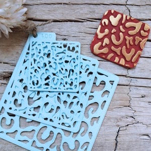Leopard Pattern Stencil | Set of 3 | Jewelry DIY, Earring Maker | by Claylovers