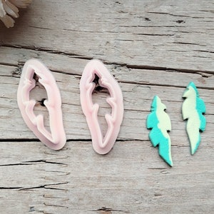 Cortador de plumas de arcilla polimérica para joyería, herramienta para hacer aretes (2 unidades)