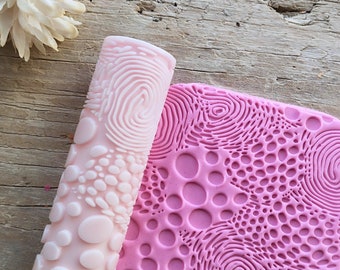 Abstract Holes and Lines Texture Roller for Polymer Clay - Seamless Pattern Tool, DIY Jewelry & Earring Maker, Perfect Crafter’s Gift