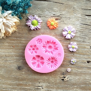 Molde de silicona con diseño floral para arcilla polimérica / Bisutería, resina y manualidades para hacer tú mismo / Claylovers