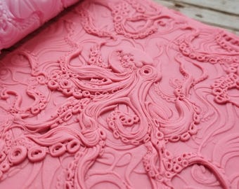 Octopus tentacles  Texture Roller for Polymer Clay Tools, Seamless Pattern, Jewlery Diy, Earring Making Tool