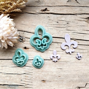 Fleur de Lis Cutter Polymer Clay Jewlery Diy, Herramienta para hacer pendientes