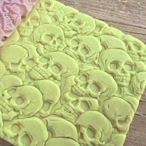 Schedeltextuurroller voor klei | Halloween-sieraden, aardewerkgereedschap
