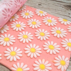 Texturrulle för prästkrageblomma, verktyg för polymerlera, smyckes-DIY