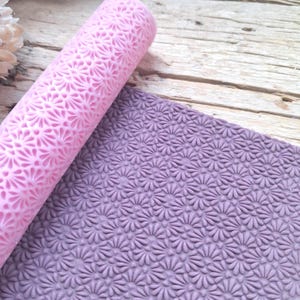 Flower Texture Roller for Polymer Clay | Botanical Pattern Tool for Earrings and Pottery