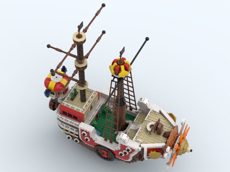 Thousand Sunny Ship From One Piece Lego Brick MOC instructions and Part List Etsy UK