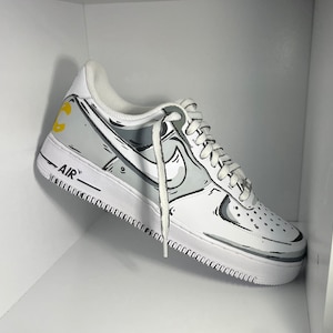 Nike Air Force One “Comic Book Kickz”| Custom Sneakers Graphic Gifts Shoes Footwear Cartoon Design Birthday Gifts for Him AF1