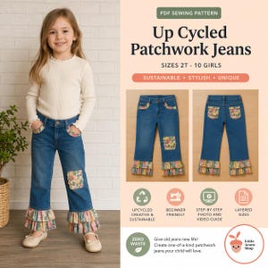Up Cycled Patchwork Jeans Sewing Pattern