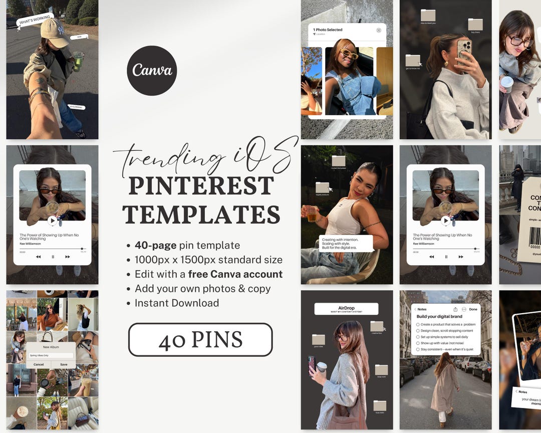40 Pinterest Canva Templates for Bloggers & Creators | Viral Pin ...