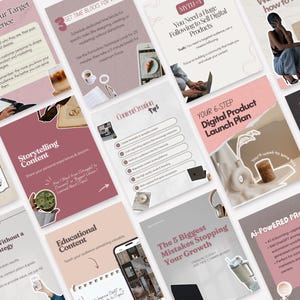 Pink Instagram Template 100 Editable Viral Canva Carousel Templates for ...