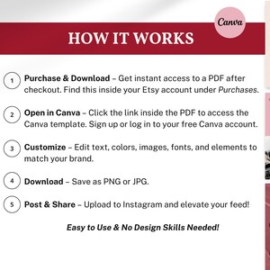 Blush Red Instagram Carousel Templates 60 Bold Viral Social Media Canva ...