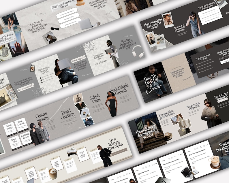 10 Trendy Seamless Carousel Templates Instagram Aesthetic Modern ...