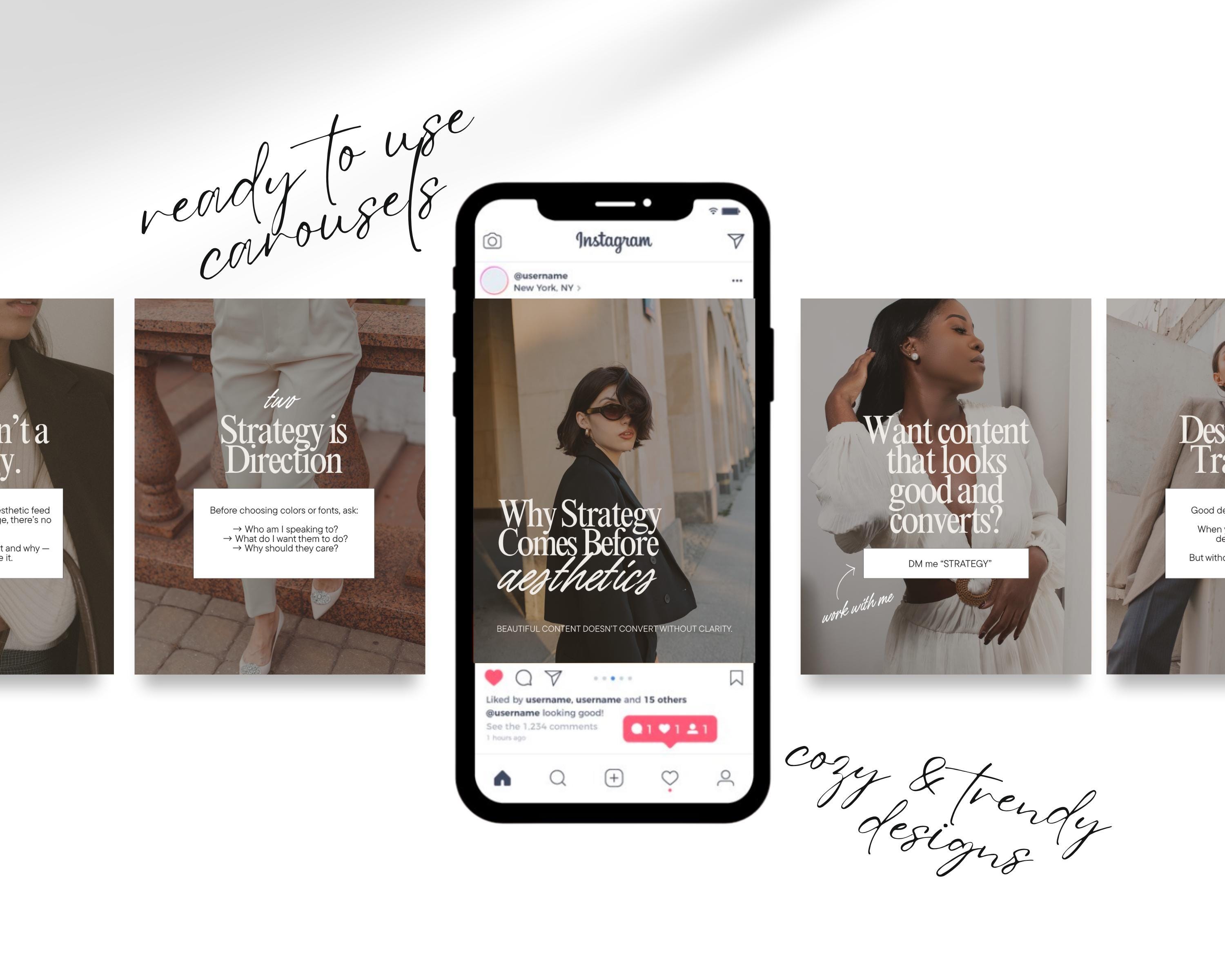 Elegant Instagram Carousel Templates Beige Neutral Aesthetic Canva ...