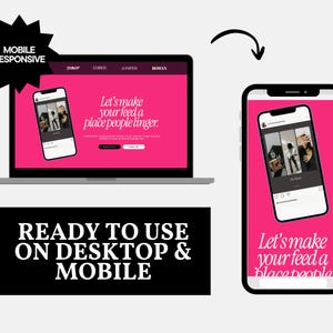 Desktop and mobile comparison showing the responsive Canva website adapting seamlessly across different screen sizes.