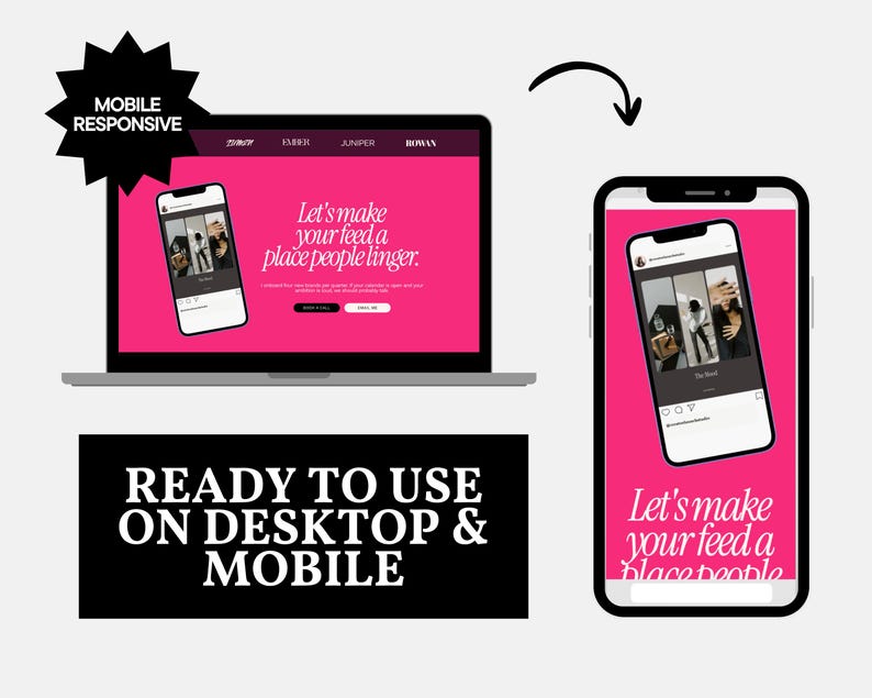 Desktop and mobile comparison showing the responsive Canva website adapting seamlessly across different screen sizes.