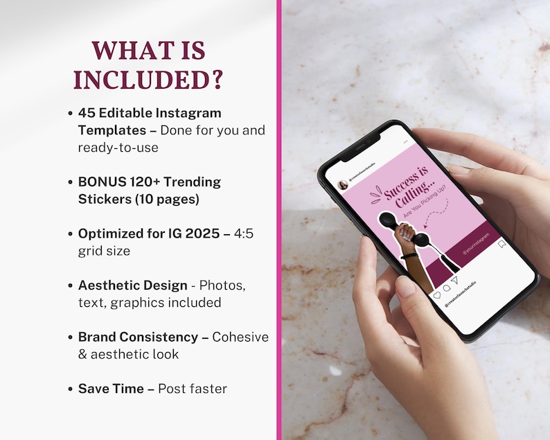 Bold Pink Instagram Templates for Social Media Managers Editable Canva ...