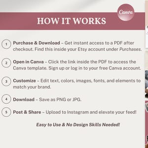Pink Instagram Template 100 Editable Viral Canva Carousel Templates for ...