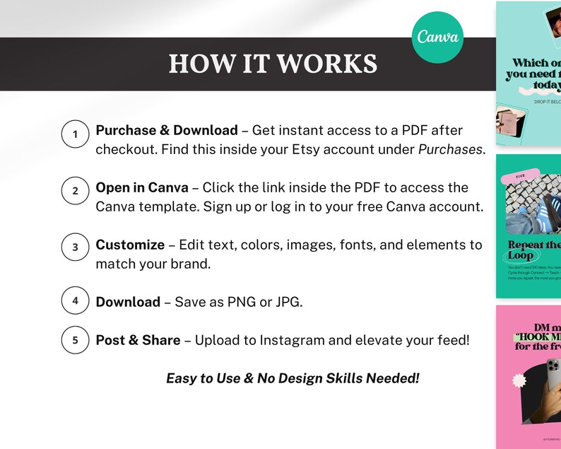 Retro Instagram Carousel Templates in Pink Teal Green 50 Viral ...