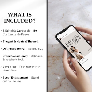 Elegant Instagram Carousel Templates Beige Neutral Aesthetic Canva ...