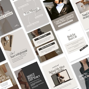 Elegant Instagram Carousel Templates Beige Neutral Aesthetic Canva ...
