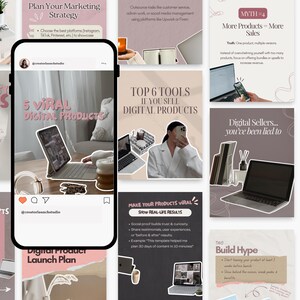 Pink Instagram Template 100 Editable Viral Canva Carousel Templates for ...