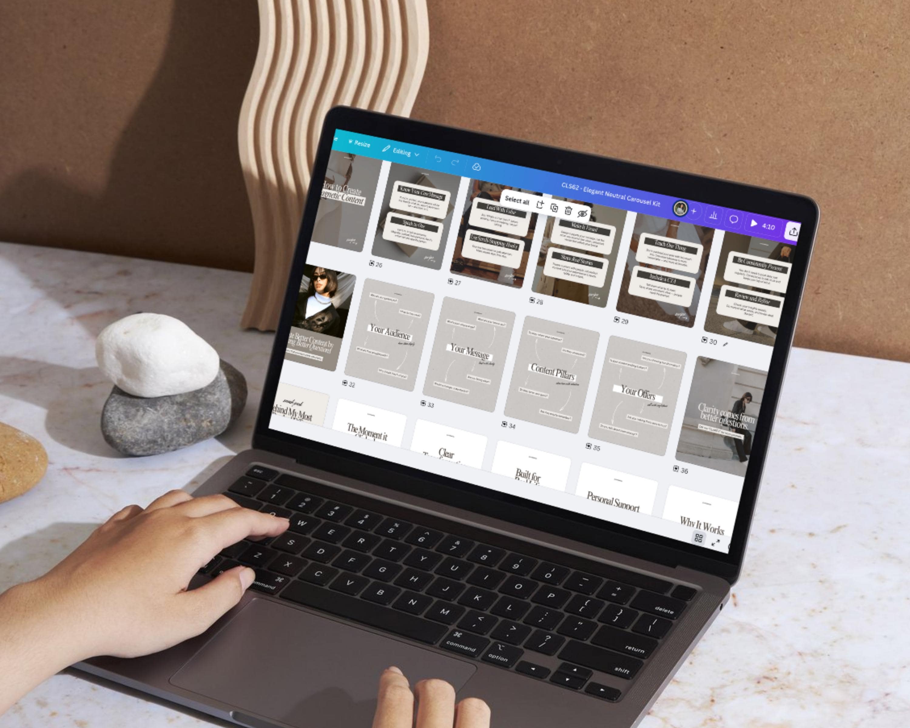 Elegant Instagram Carousel Templates Beige Neutral Aesthetic Canva ...
