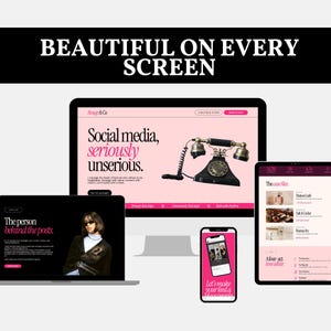 Responsive Canva website displayed across desktop, laptop, tablet, and smartphone devices demonstrating a mobile-friendly portfolio.