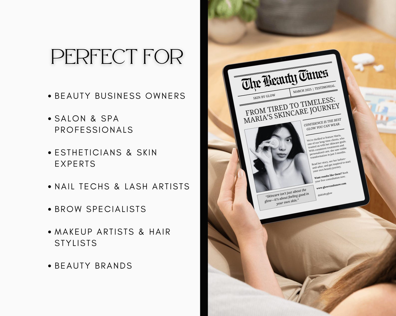 Beauty Business Newspaper Template Canva Editable Custom Newspaper For 