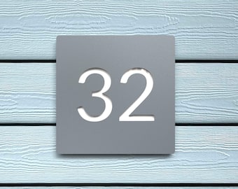Anthracite Grey number plaque. Exam room numbers. Door number sign. Apartment number. Hotel room numbers.