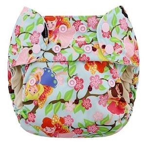 Organic One Size AIO Diaper-Fairies