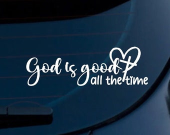 God is Good Car Decal: Christian Bible Verse Sticker