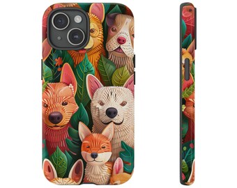 Cute And Colorful Dog Collage Phone Case