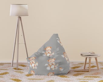 Bean Bag Chair Cover, Kids Room Decor, Nursery Decor, Children's Furniture, Playroom Accessories