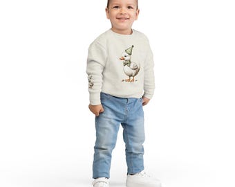 Felpa con cappuccio per bambini con grazioso motivo a papera, spedizione gratuita, comoda felpa per bambini di tutte le età, regalo per baby shower, divertente da indossare tutti i giorni