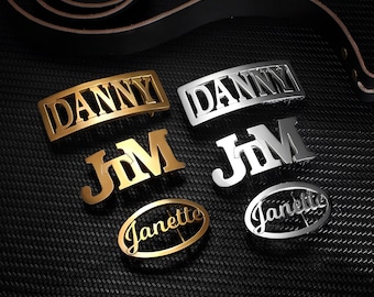 Customized Name Belt Buckle | Initial Name Buckle Belt with Leather | Personalized Men Gift Belt for Men and Women | Custom Buckle Name Boys